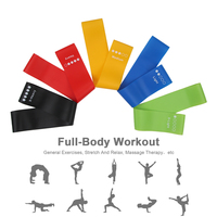 Juego de Bandas de Resistencia con Logotipo OEM, 5 Piezas, Bandas de Ejercicio de TPE para Entrenamiento Muscular