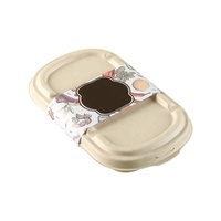 Nouveau design de l'usine de canne à sucre compostable conteneur à emporter boîte à lunch conteneur alimentaire boîtes à emporter conteneurs alimentaires de pulpe de canne à sucre