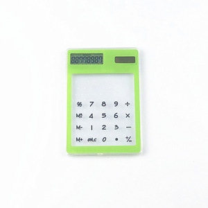 Transparent Solar Powered Mini Calculator JHD-815 8 Digits Touchscreen For Students With Logo Printing Option - Product Image 2