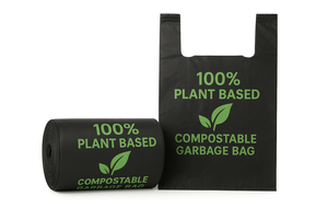 100% sacs de déchets ménagers écologiques à base de plantes emballage en plastique de matériau de fécule de maïs biodégradable compostable Durable - Product Image 4
