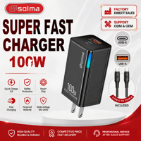 Cargador Rápido Popular de 100W para Teléfono, Adaptador Tipo-C, Cargadores para Celulares Samsung, iPhone, OnePlus y Otros Dispositivos