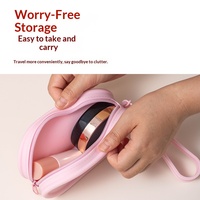Organisateur en silicone moderne et minimaliste personnalisé pour rouges à lèvres, câbles de données, écouteurs ; Petit sac multifonctionnel pour pièces de monnaie