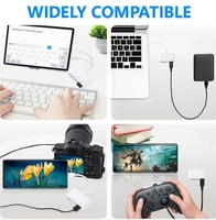 Lector de Tarjetas 3 en 1 Tipo C con Adaptador USB OTG para iPhone 14/13/11/12/X Pro, para Cámara de Cobre Puro