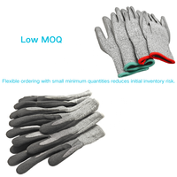 Article populaire : Gants anti-coupure, anti-perforation et anti-abrasion en HPPE enduit de PU, lavables en machine, indice EN388 5, pour métaux tranchants