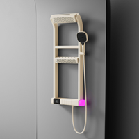 Système de douche intelligent nouvelle génération, écran numérique, étagère de rangement, lumière ambiante, ensemble de douche mural pour hôtels de luxe