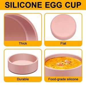 Moldes de silicona para huevos escalfados, aptos para microondas, antiadherentes, para freír al aire, cocinar, cocer al vapor y hornear - Product Image 4
