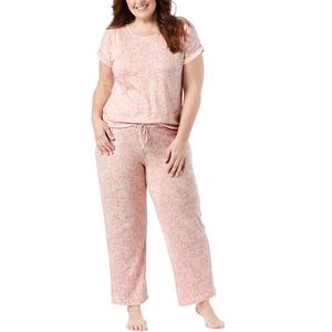 2023 nouveau modèle femmes coupe ajustée à manches courtes haut et pantalon imprimé personnalisé avec prix d'usine direct du Bangladesh - Product Image 4