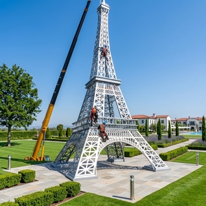 Statue de <span class=keywords><strong>la</strong></span> <span class=keywords><strong>Tour</strong></span> <span class=keywords><strong>Eiffel</strong></span> géante en métal pour l'extérieur sur mesure / Sculpture en fer de 3m à 15m pour <span class=keywords><strong>la</strong></span> décoration de monuments urbains et de jardins - Product Image 1