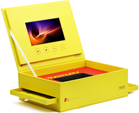 Kotak Video hadiah Lcd 2.4 "4.3" 5 "7" 10 "kulit PU mewah untuk undangan