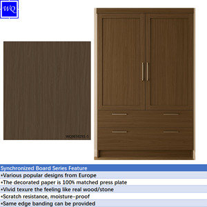 3D Embossed Waterproof Synchronized MDF Laminated Wood <strong>Boards</strong> With Unique Wood Grain Patterns for Kitchen - Product Image 2