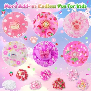 Kit de 6 Slimes de Playdough Rosa Degradado, Variedades Crujientes, No Pegajosas, 360ml, Recuerdos de Fiesta para Niños y Niñas - Product Image 3