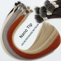 Extensiones de Cabello 100% Virgen Doble Trama Nano Ring Rubias Lisas Europeas Nano Punta Pura de Alta Calidad 2026 al por Mayor