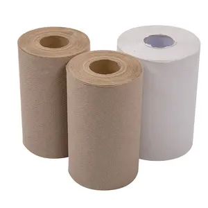 商业定制包装棕色回收硬质手巾卷纸