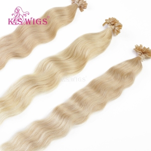 Wholesale 100% Chinese Remy Hair U-TIP Cuticle Aligned Virgin Double Drawn Soft No Shedding No Snag Light Color Nature Wavy Hair - Product Image 4