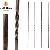 JYD Home Modern Hollow 1/2 Inch Wrought Iron Stair Spindle with Single Twist (Q-102)-Hotel Use Stair Parts