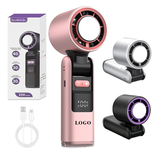 Ventilador Inalámbrico de Alta Velocidad con 100 Velocidades Ajustables, 2400mAh, 2 en 1, de Mano y de Escritorio, con Pantalla LED Digital, para Pedidos al por Mayor - Product Image 1