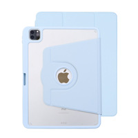 Étui de protection pour iPad 10.9, coque transparente en acrylique rotative à 3 volets, Air 5 avec emplacement pour stylet 11 Pro