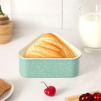 Cetakan Kue Segitiga MIXWARES yang Dapat Ditumpuk dengan Lapisan Mint Berbintik - Loyang Anti Lengket dari Baja Karbon untuk Roti, Mousse & Kue Kering