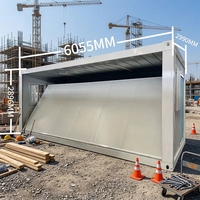 Conteneur en acier de 20 pieds, préfabriqué, conteneur plat préfabriqué pour hôtel, entrepôt, magasin, parc, toilettes, hôpital