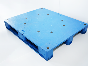 Paleta Europea encajable y apilable con entrada de 4 vías Paleta moldeada por inyección de refuerzo de plástico y acero HDPE PP duradero - Product Image 3