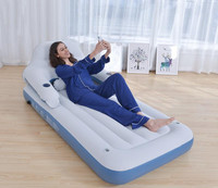 Lit gonflable doux, épais, simple, coussin d'air, portable, pour l'extérieur, double, maison