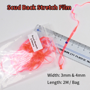 <span class=keywords><strong>Film</strong></span> fin en caoutchouc super extensible Scud Back de 2 mètres pour la fabrication de nymphes, crevettes, mouches, matériel de montage de nymphes tchèques, 10 couleurs - Product Image 3
