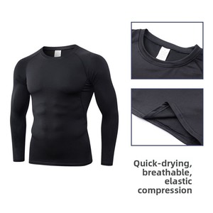 Camisetas Deportivas <span class=keywords><strong>de</strong></span> Compresión <span class=keywords><strong>de</strong></span> Manga Larga para Hombre al por Mayor, Chaquetas Deportivas para Hombre, Ropa <span class=keywords><strong>de</strong></span> Manga Larga para Hombre - Product Image 4