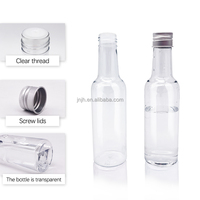 Bouteilles à liqueur, tequila, alcool, vin, mini-bouteilles en plastique vides de 100 ml et 150 ml avec bouchon à vis