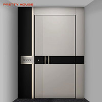 Prettyhouse - Puertas de Seguridad Metálicas Manuales Antirrobo Modernas y Duraderas para Uso Exterior en Hogares, Previenen Robos