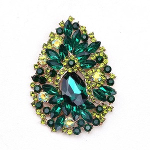 Spilla di strass di lusso Vintage da donna con gocce d'acqua gioielli di strass per festa di nozze spille per banchetto corpetto - Product Image 1