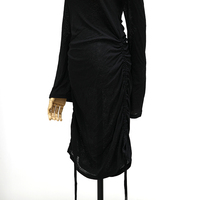 Dropshipping Hochwertige Damenkleider mit Schräger Schulter Sexy Langarm Mini Elegante Casual Kleider Bodycon-Kleid