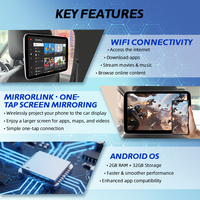 Écran tactile IPS Android 12 pour appuie-tête de voiture, lecteur DVD, connexion USB, téléviseur pour siège arrière pour BMW Série 5 7 X5 X6 GT G38 G12 G05 G06