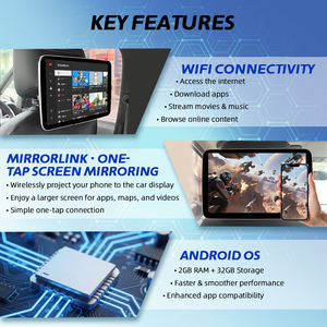 IPS Touch Screen Android 12 auto poggiatesta per lettore DVD USB connessione sedile posteriore TV per BMW serie 5 7x5x6 GT G38 G12 G05 G06 - Product Image 4