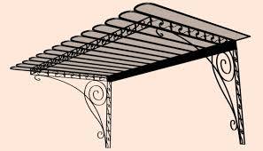 Tenda da sole Orient baldacchino fashion design tendalino da sole in alluminio tenda da sole a baldacchino per porta d'ingresso in <span class=keywords><strong>ferro</strong></span> battuto su misura professionale - Product Image 6