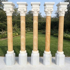 Escultura de Mármol Personalizada para Decoración Interior y Exterior, <span class=keywords><strong>Pilar</strong></span> con Figura de Dama Griega Tallada, Columna Romana de Mármol en Venta - Product Image 5