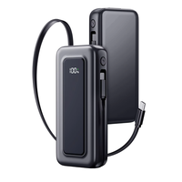 Kitway CDB-186 35W PD 10000mAh Batterie Externe Portable Haute Capacité Li-Polymère avec Câble Rétractable Type-C/USB et Affichage LED Charge Rapide