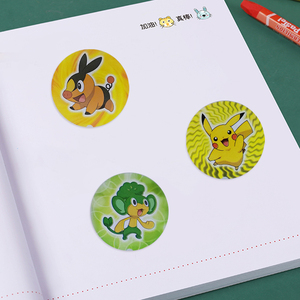 Pokémon Go Pikachu créatif dessin animé vacances décoratif en gros étiquettes personnalisées rouleau d'autocollant en vinyle Transparent - Product Image 2