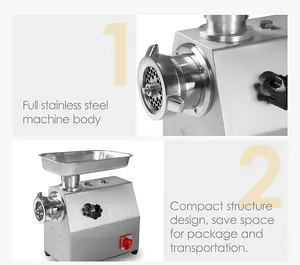 Meat Mincer Professional Food Processing Machine Industrial Electric Meat Mincer 32 Stainless Steel Meat Grinder Machine