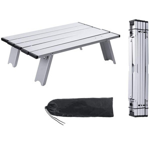 Camping <b>Mini</b> Foldable Table Ultralight Aluminum Alloy Outdoor Table for Travel Picnic Barbecue Folding Computer Bed <b>Desk</b> - Product Image 1