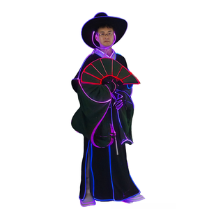 Fibre optique luminescente fête traditionnelle asiatique Cosplay Performance Hanbok coréen traditionnel Costume pour hommes - Product Image 1