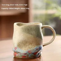 Tasse à café et à thé en céramique de grande capacité rétro style maison Tasse domestique personnalisée anti-brûlure transfrontalière Style design vintage