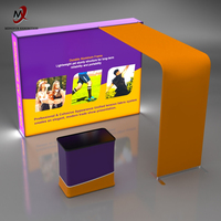 Stand d'exposition pliable en aluminium 10x10 pieds avec boîte à lumière LED, affichage modulaire rétroéclairé pour salon professionnel, respectueux de l'environnement, montage facile