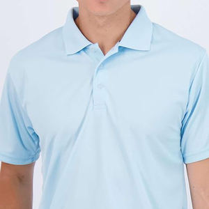 Camiseta Deportiva de Golf para Hombre, Personalizada por el Proveedor, de Punto Sólido, Secado Rápido, Absorbe la Humedad, Manga Corta, Cuello de Doble Capa, 100% - Product Image 3