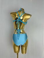 Nuevo Traje Sexy de Samba para Carnaval, Monokini con Pedrería para EDC, Stripper, Rave, Pasatiene, Concurso, Cabaret, Mardi Gras, Showgirl de Vegas