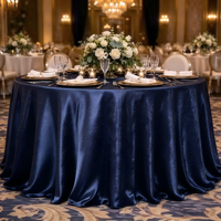 Nappe élégante en jacquard, tissu imperméable, housse de table ronde, vente en gros pour mariage, fête, restaurant, usage domestique