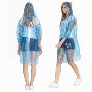 เสื้อโค้ทกันฝนแบบสวมหัว PE แบบใสสำหรับท่องเที่ยวกลางแจ้งล่องแพปีนเขา - Product Image 1