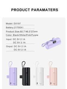 קיבולת גבוהה הסיטונאי מהיר משקל קל אולטרה דק 15w 10000mah כוח בנק מסוג c כבל עבור אייפון 15 pro - Product Image 5