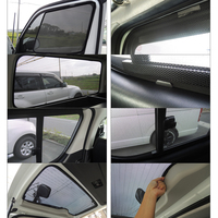Hiace Tirai Magnet Kaca Depan, 2 Buah Kerai dan Magnet Mobil Tahan Lama untuk Menyerap Tirai untuk Hiace 200 Aksesori Van Komuter