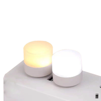 Lámpara USB, Lámpara LED Redonda Pequeña para Cargar Dispositivos Móviles y Computadoras, Luz Nocturna