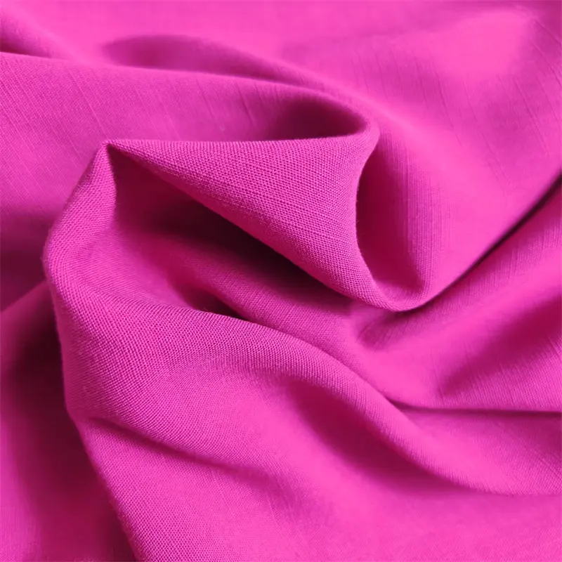Tissu de chemise en rayonne 100, tissu de couleur unie